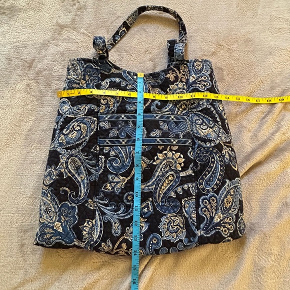 Vera Bradley blue deep night paisley tote approx 13x14 - Picture 9 of 9